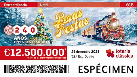 Fração Lotaria Clássica 52.ª - Natal