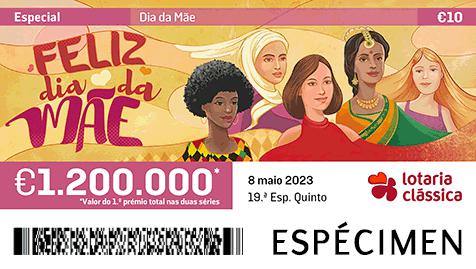Fração Lotaria Clássica 19.ª - Dia da Mãe