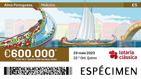 Fração Lotaria Clássica 22.ª - Alma Portuguesa: Moliceiro