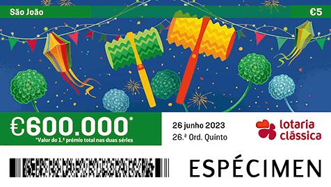 Fração Lotaria Clássica 26.ª - São João