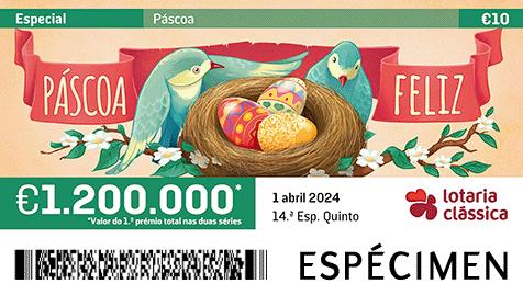 Fração Lotaria Clássica 14.ª - Páscoa