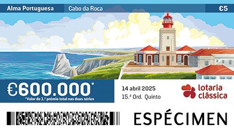 Fração Lotaria Clássica 15.ª - Alma Portuguesa: Cabo da Roca