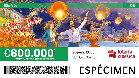 Fração Lotaria Clássica 25.ª - São João