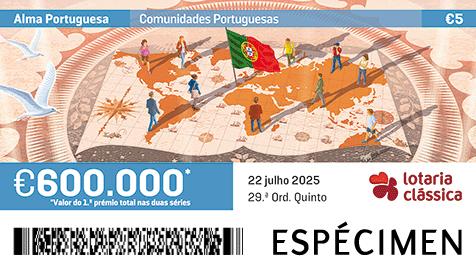 Fração Lotaria Clássica 29.ª - Alma Portuguesa: Comunidades Portuguesas