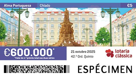 Fração Lotaria Clássica 42.ª - Alma Portuguesa: Chiado