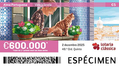 Fração Lotaria Clássica 48.ª - Alma Portuguesa: Vida à Janela