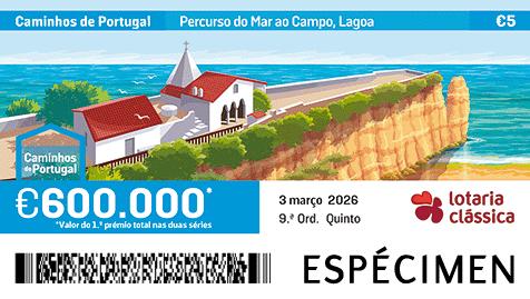Fração Lotaria Clássica 9.ª - Caminhos de Portugal