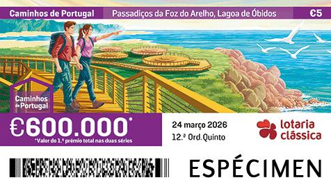 Fração Lotaria Clássica 12.ª - Caminhos de Portugal
