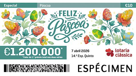 Fração Lotaria Clássica 14.ª - Páscoa