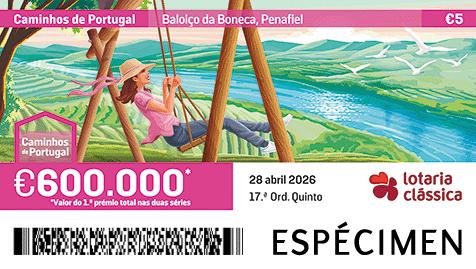 Fração Lotaria Clássica 17.ª - Caminhos de Portugal