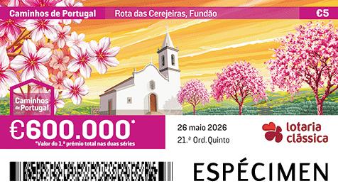Fração Lotaria Clássica 21.ª - Caminhos de Portugal