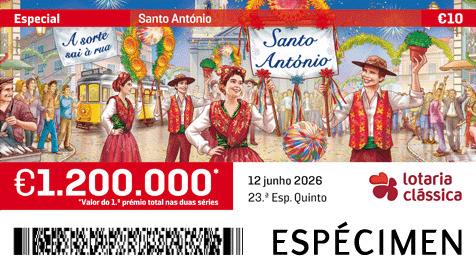 Fração Lotaria Clássica 23.ª - Santo António
