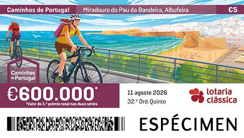 Fração Lotaria Clássica 32.ª - Caminhos de Portugal
