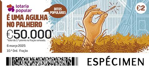 Fração Lotaria Popular 10.ª - Ditos Populares