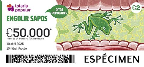 Fração Lotaria Popular 15.ª - Ditos Populares
