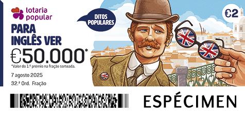 Fração Lotaria Popular 32.ª - Ditos Populares