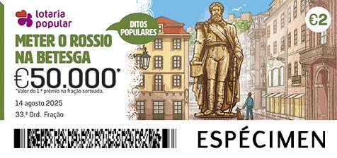 Fração Lotaria Popular 33.ª - Ditos Populares