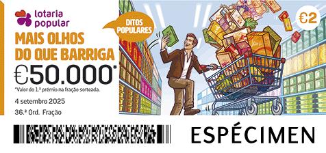 Fração Lotaria Popular 36.ª - Ditos Populares