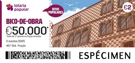 Fração Lotaria Popular 40.ª - Ditos Populares