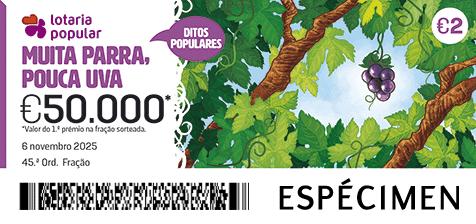 Fração Lotaria Popular 45.ª - Ditos Populares