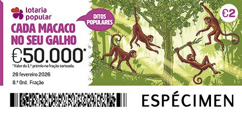 Fração Lotaria Popular 8.ª - Ditos Populares