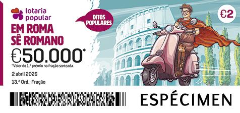 Fração Lotaria Popular 13.ª - Ditos Populares