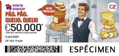 Fração Lotaria Popular 14.ª - Ditos Populares