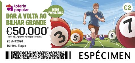 Fração Lotaria Popular 16.ª - Ditos Populares