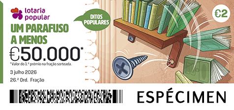 Fração Lotaria Popular 26.ª - Ditos Populares