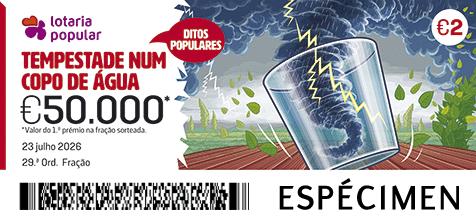 Fração Lotaria Popular 29.ª - Ditos Populares