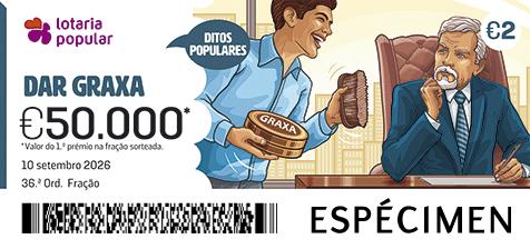 Fração Lotaria Popular 36.ª - Ditos Populares